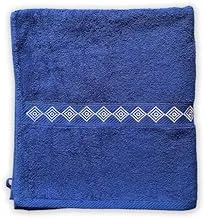 Ricrac R5000-754 Rankooza Embroidered Towel, 100 cm x 50 cm, Navy Blue