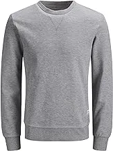 Jack & Jones Plus Men's Basic Crew-Neck Long-Sleeves Sweatshirt