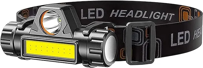 Headlamp, Super Bright Zoomable Headlight, USB Rechargeable 2000 Lumens Waterproof Headlight, Lightweight Flashlight, 2 Modes for Outdoor, Hiking, Camping, Running, Fishing (1 Pack)