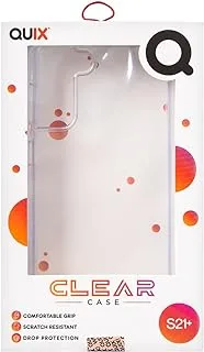 Quix Samsung S21 PLUS Case, Transparent, Anti-Yellowing, Made of Heat-Resistant Polyurethane - Shock Absorption and Anti-Scratch - Airtight and does not allow dust to pass through - Supports magnetic