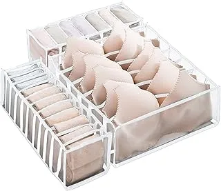 Th-some 3 x Drawer Organizers for Bra (White)