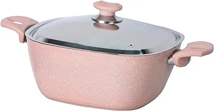 Top Chef Square Granite Pot Size 18 rose