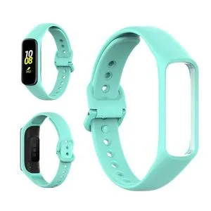 Adjustable Silicone Band Watch Bands Wristbands Fits Galaxy Fit 2 Cyan