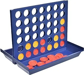 Plastic Connect Four Game With Sliding Around Board And Made Of High Quality Materials Ideal Travelling Companion Add More Entertaining For Kids - Multi Color