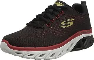 Skechers Men's Glide Step Sport Sneaker, Black Mesh Red Trim, 43 EU