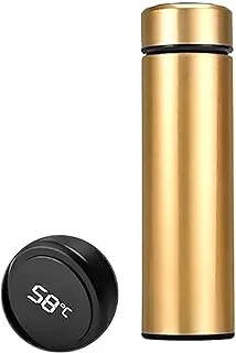 Stainless Steel Mug with LED Touch Screen to Display Temperature, 500ML - Gold