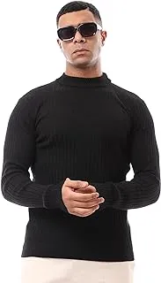 Ravin mens Men Long Sleeves Ribbed Neck and Cuffs Basic Pullover Sweater