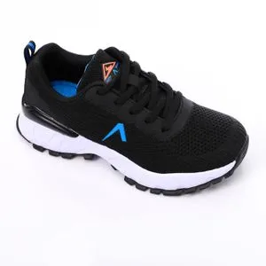 Activ Blue Detail For Black Lace Closure Sneakers