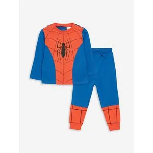 LC Waikiki Crew Neck Spiderman Printed Baby Boy T-Shirt And Tracksuit Bottom 2-Piece Set