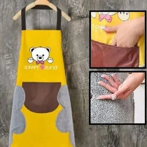 Water And Oil Resistant Kitchen Apron With Towel On Both Sides