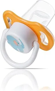 Granzia Bambino Beveled Pacifier With Chain Orange Color