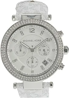 Michael Kors Parker Chronograph Optic White PVC Ladies Watch MK7226