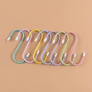 7 Pieces Colorful Metal S Hook, 3in, Different Colors