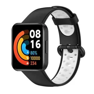 حزام سيليكون ثنائي اللون لساعة Xiaomi Redmi Watch 2 Lite-...