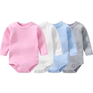 Funny Bunny - (4) Basic Sleeves Snap Closure Bodysuit - New Born