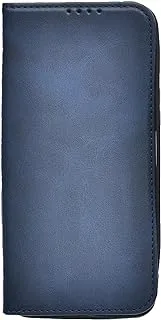 KAU High Quality Leather Flip Cover With Robust Protection Against Drops Impacts For Honor 50 Lite - Navy