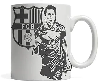 leonel messi painted logo - ceramic mug