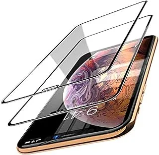 3D Bent Full Frame Tempered Glass 9H Hardness Screen Protector with Easy Installation Tool for iPhone X / 11 Pro (5.8in) Pack of 2