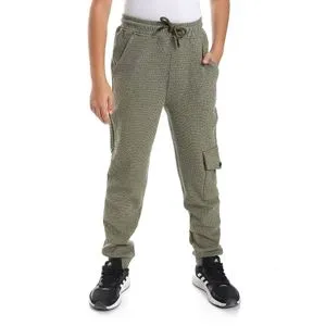 AlNasser Side Pockets Comfy Boys Sweatpants - Olive