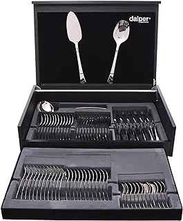 dalper Fork and Spoon Set 75 Pieces Stainless steel 18/10 silver AMSTERDAM SHINY 75