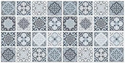 3d Mediterranean Pattern Wall Ground Decal Floor Wall Stickers Diagonal Tile Stickers Non-slip Wear Resisting Decals