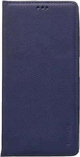 KAU High Quality Leather Flip Cover With Robust Protection Against Drops Impacts For Realme 6 Pro - Navy