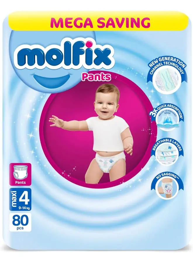 Molfix 80 Piece Diaper Pants Maxi Mega Size 4