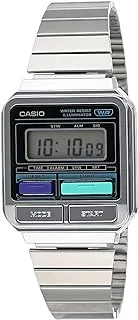 Casio New Vintage Digital Stainless Steel Watch A120WE-1ADF, Retro