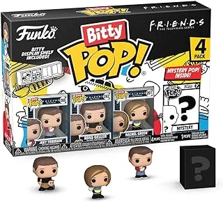 Funko Bitty Pop! Friends Mini Collectible Toys - Joey Tribbiani, Ross Geller, Rachel Green & Mystery Chase Figure (Styles May Vary) 4-Pack