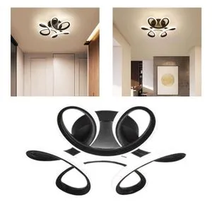 Ceiling Lights Indoor  Hall Chandelier Lamp Black Warm Light