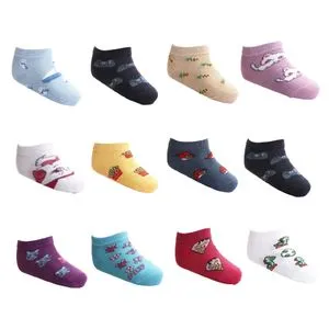 Socks - Set Of (12) Ankle Socks - For Kids