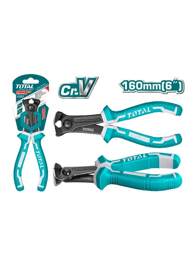 TOTAL End Cutting Pliers Teal/White 6inch