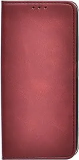 KAU High Quality Leather Flip Cover With Robust Protection Against Drops Impacts For Xiaomi Poco X4GT - Maroon