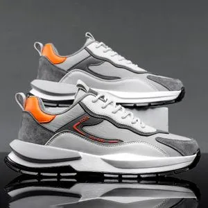 Flangesio Trendy Sneakers Male Trainer Shoes Men High Quality Fashion Marathon Sneakers Shockproof Casual Tennis Shoes For Men Jogging Footwear Grey