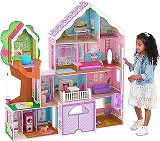 KidKraft 10108 Treehouse Retreat Mansion Dolls house with EZ Kraft Assembly with 26 Accessories Included, 4 Storey Play Set for 30 cm/12 Inch Dolls