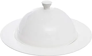 Rosa Porcelain Round Service Plate with Lid, 35 cm Size