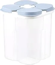 Bager Luna Square Dry Food Container 4 Parts 1800 Ml, Blue