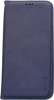 KAU High Quality Leather Flip Cover With Robust Protection Against Drops Impacts For Huawei Y7p 2020 - Navy