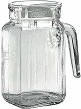 Borgonovo 241W Igloo Square Jug F500W With White Lid, Elegant Design - Clear White