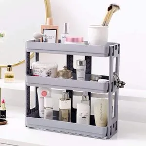 Bathroom Toiletries Organizer - Cosmetic Organizer - Gray