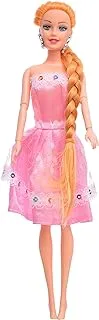 Elnada High Quality Barbie doll with dress For Kids, Gift,fun and entertainment - Multi Color