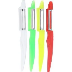 Taha Offer Plastic Vegetable Peeling Knives 4 Pieces - Color May Vary