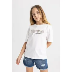 Defacto Girl Relax Fit Knitted Short Sleeve Body