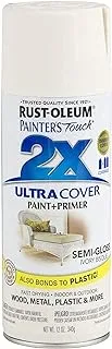 Rust-Oleum Painter's Touch 249860 12 أونصة شبه لامع بغطاء فائق عاجي بيسك سبراي