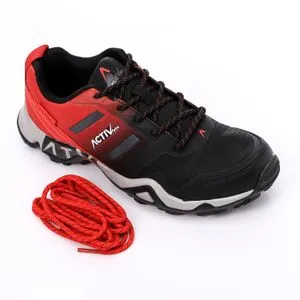 Activ Red To Black Gradient Lace Closure Trekking Sneakers