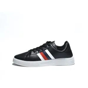 Desert Side Colored Fashion Flat Sneakers For Men - Black