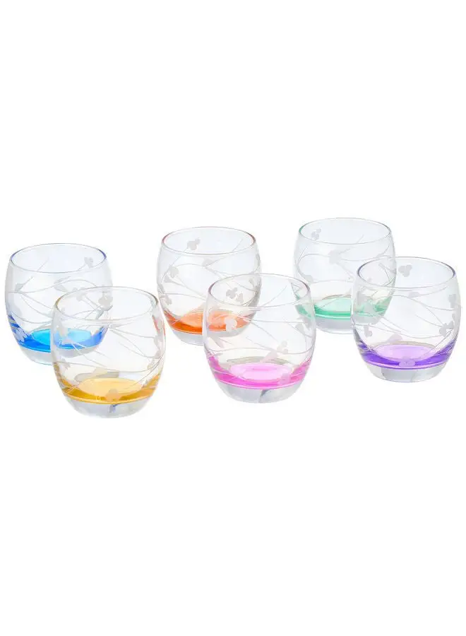 Pasabahce Barrel Old Fashioned Glass Engraved 6 Pcs Multicolour