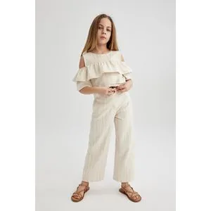 Defacto Girl Wide Leg Woven Trousers