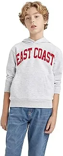 DeFacto boys Long sleeve crew neck hooded East Coast Sweatshirt