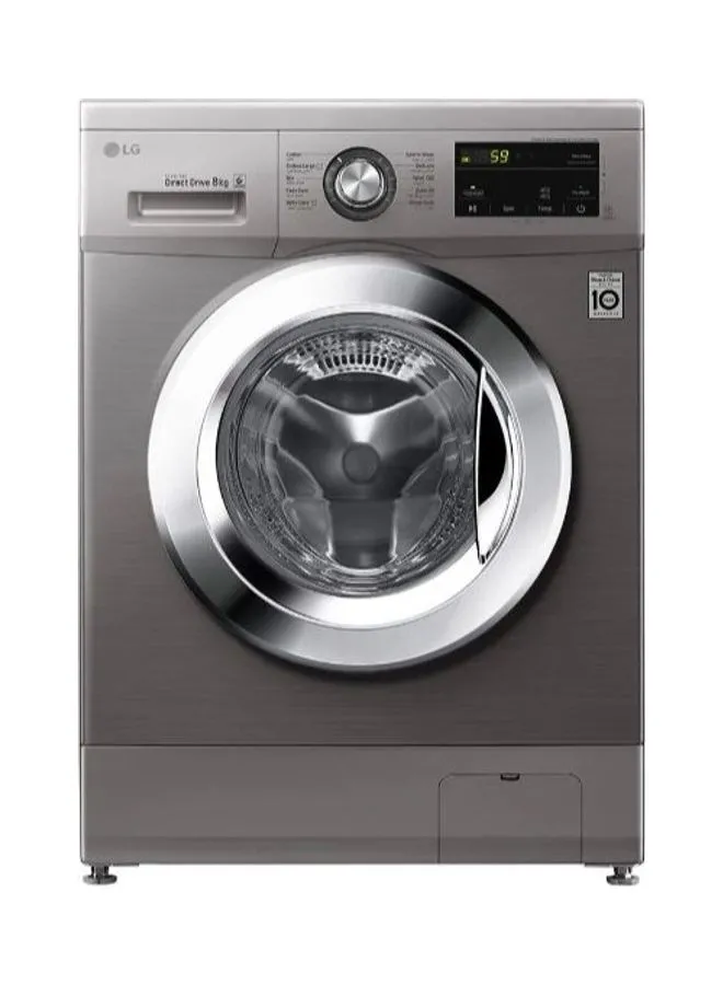 Lg Front Load Washing Machine , Chrome Knob 8 kg FH2J3TNG5 Silver